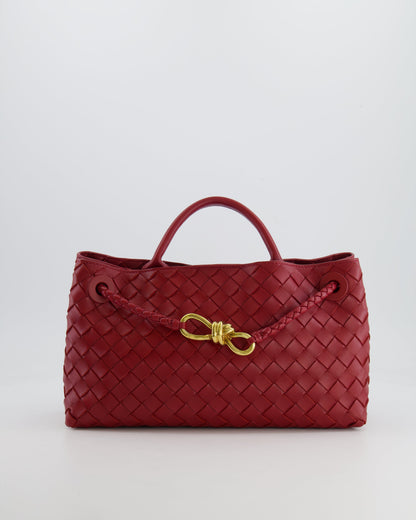 *RARE* Bottega Veneta East West Andiamo Bag in Rosewood Intrecciato Leather with Gold Hardware RRP £3,810