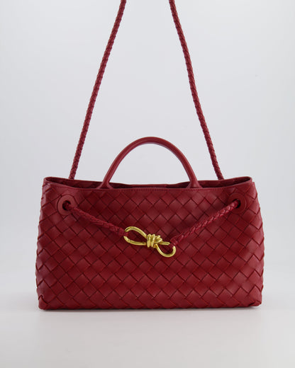 *RARE* Bottega Veneta East West Andiamo Bag in Rosewood Intrecciato Leather with Gold Hardware RRP £3,810