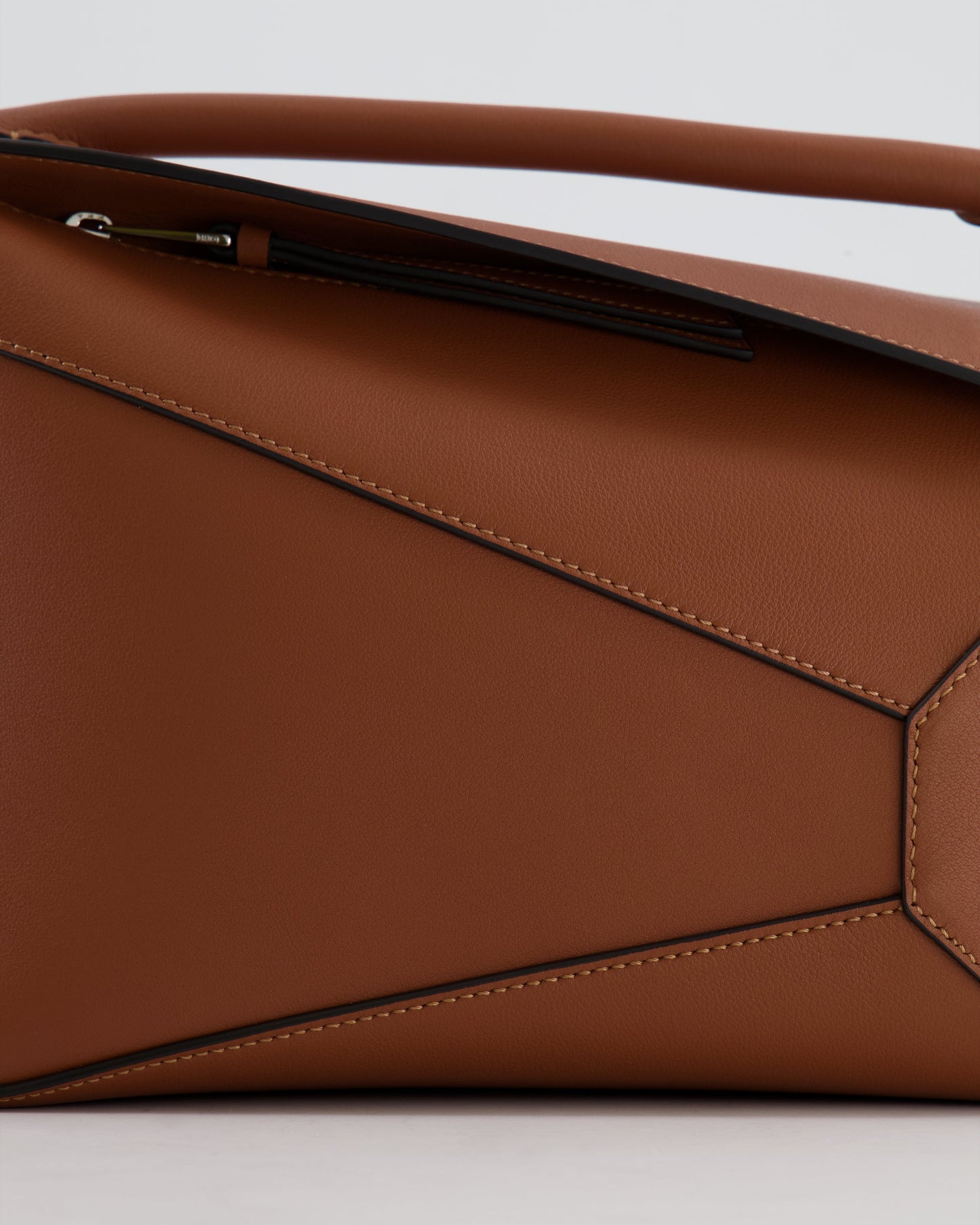 Loewe Small Puzzle Edge Bag in Brown Smooth Calfskin Leather with Silver Hardware RRP £2,700