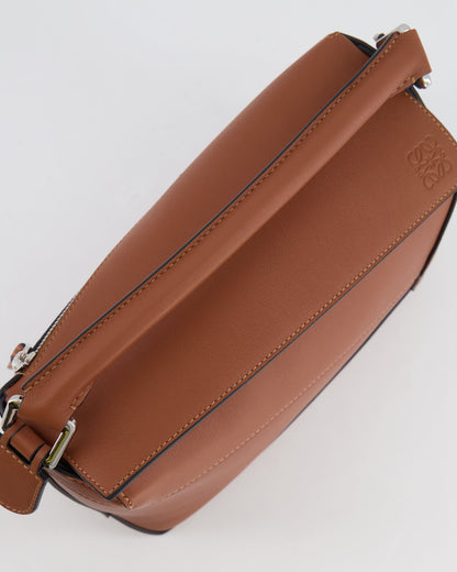 Loewe Small Puzzle Edge Bag in Brown Smooth Calfskin Leather with Silver Hardware RRP £2,700