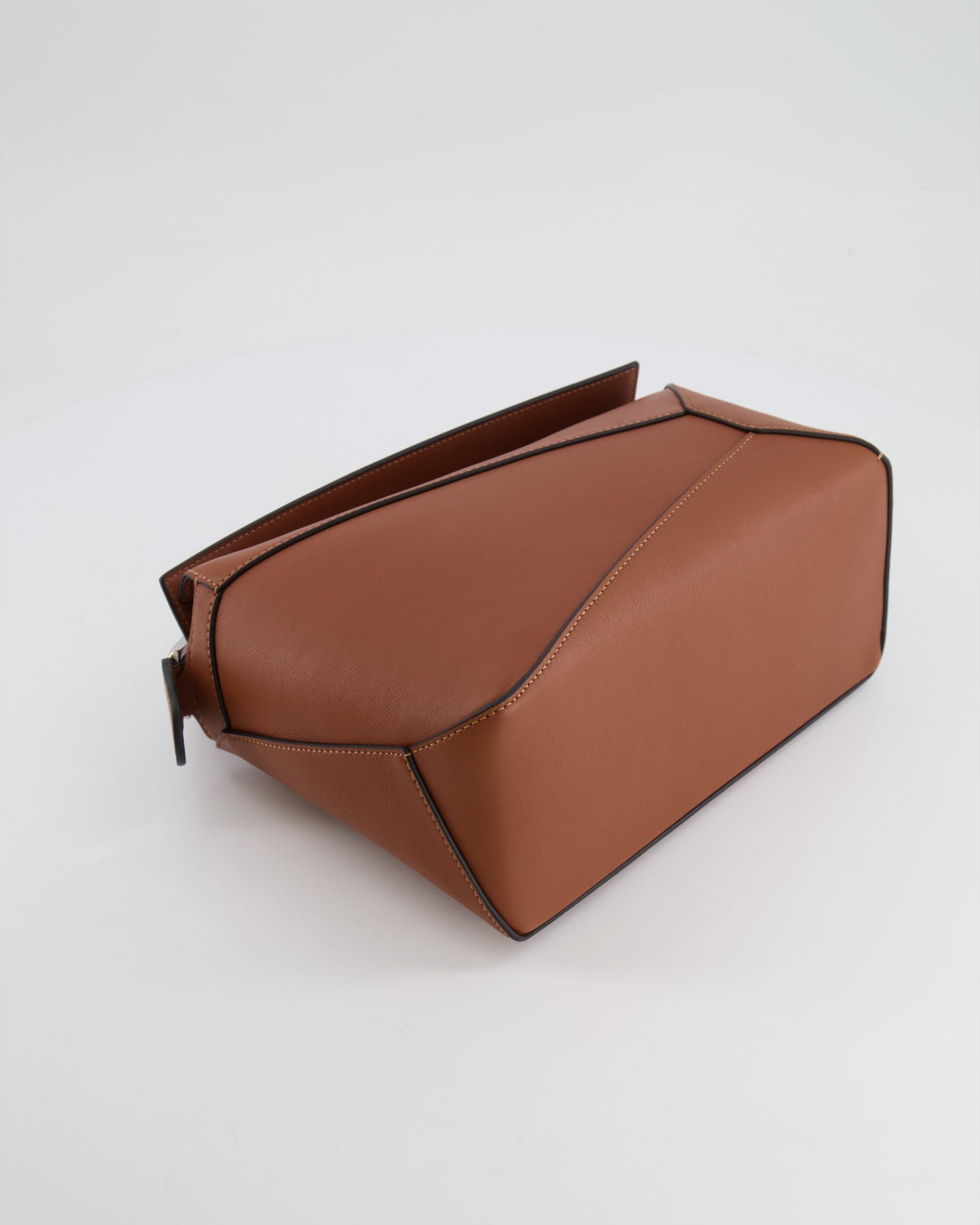 Loewe Small Puzzle Edge Bag in Brown Smooth Calfskin Leather with Silver Hardware RRP £2,700
