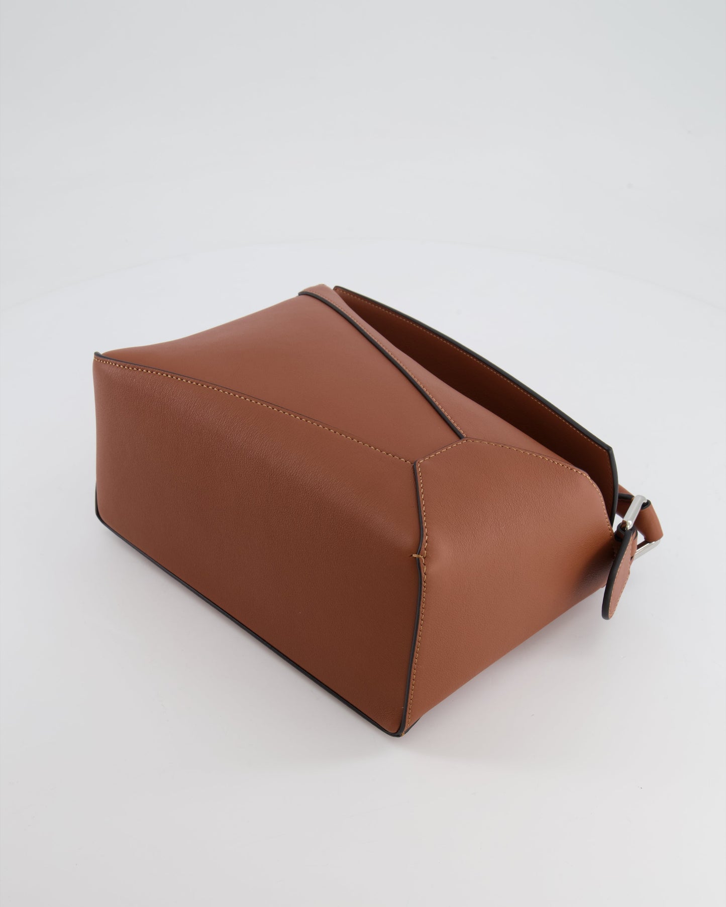 Loewe Small Puzzle Edge Bag in Brown Smooth Calfskin Leather with Silver Hardware RRP £2,700