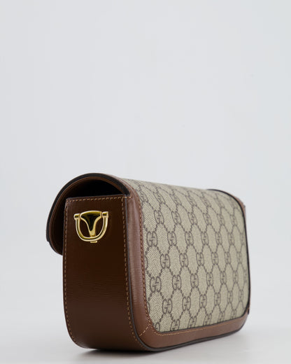Gucci Beige and Brown Leather Horsebit 1955 Small Shoulder Bag with Gold Hardware RRP £2,130