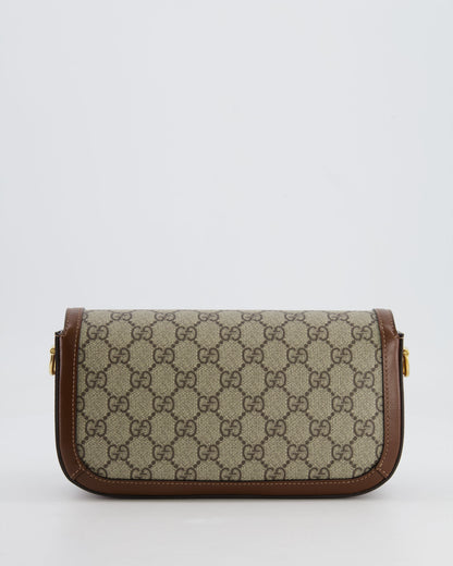 Gucci Beige and Brown Leather Horsebit 1955 Small Shoulder Bag with Gold Hardware RRP £2,130