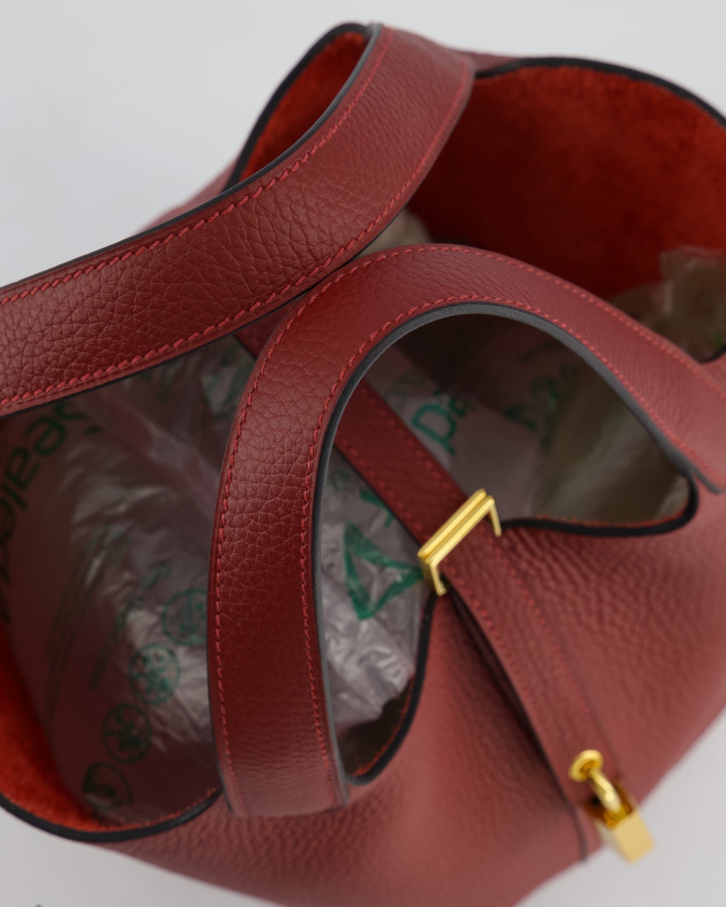 *HOT & RARE* Hermès Picotin Lock Bag 18cm in Rouge H Clemence Leather with Gold Hardware