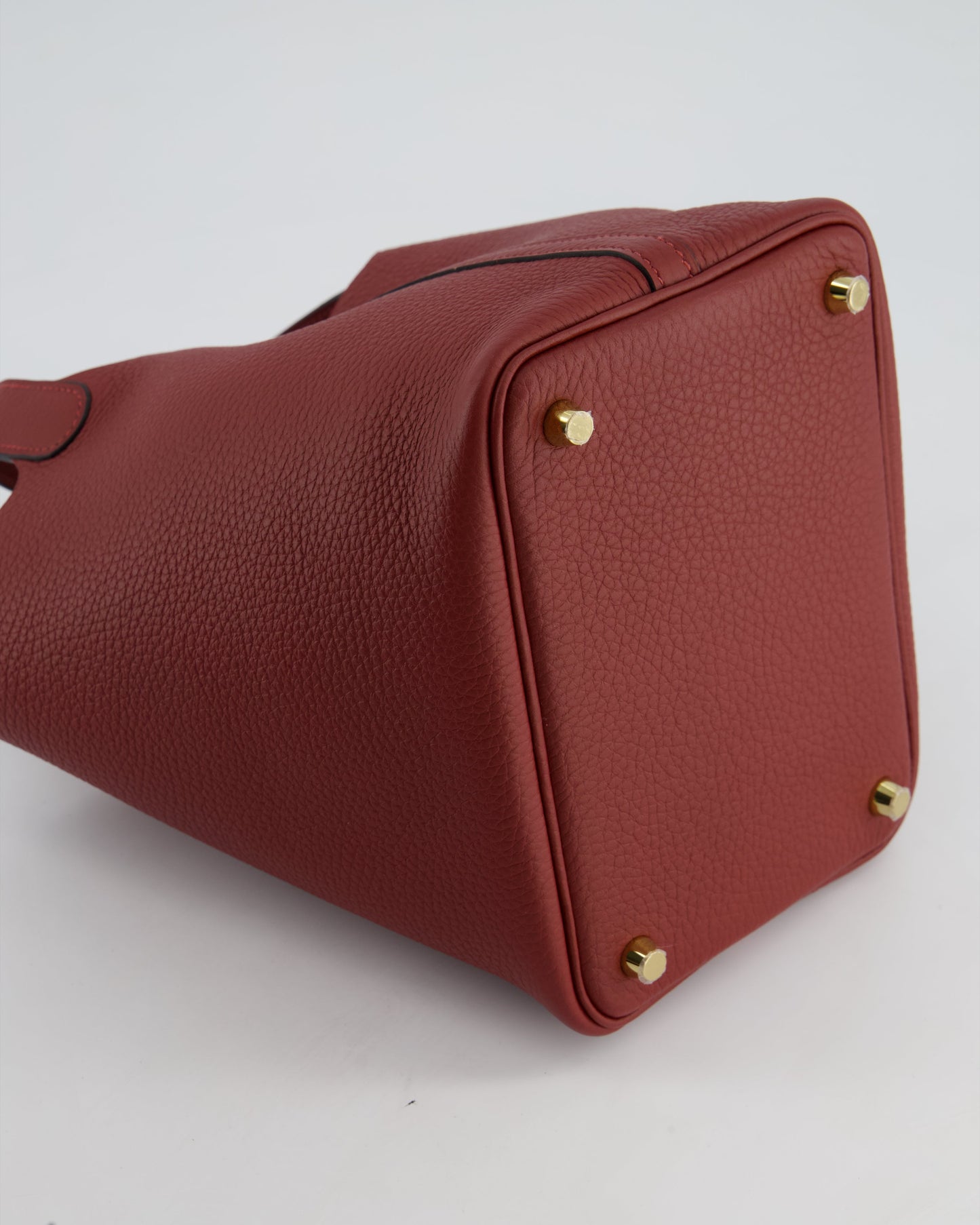 *HOT & RARE* Hermès Picotin Lock Bag 18cm in Rouge H Clemence Leather with Gold Hardware