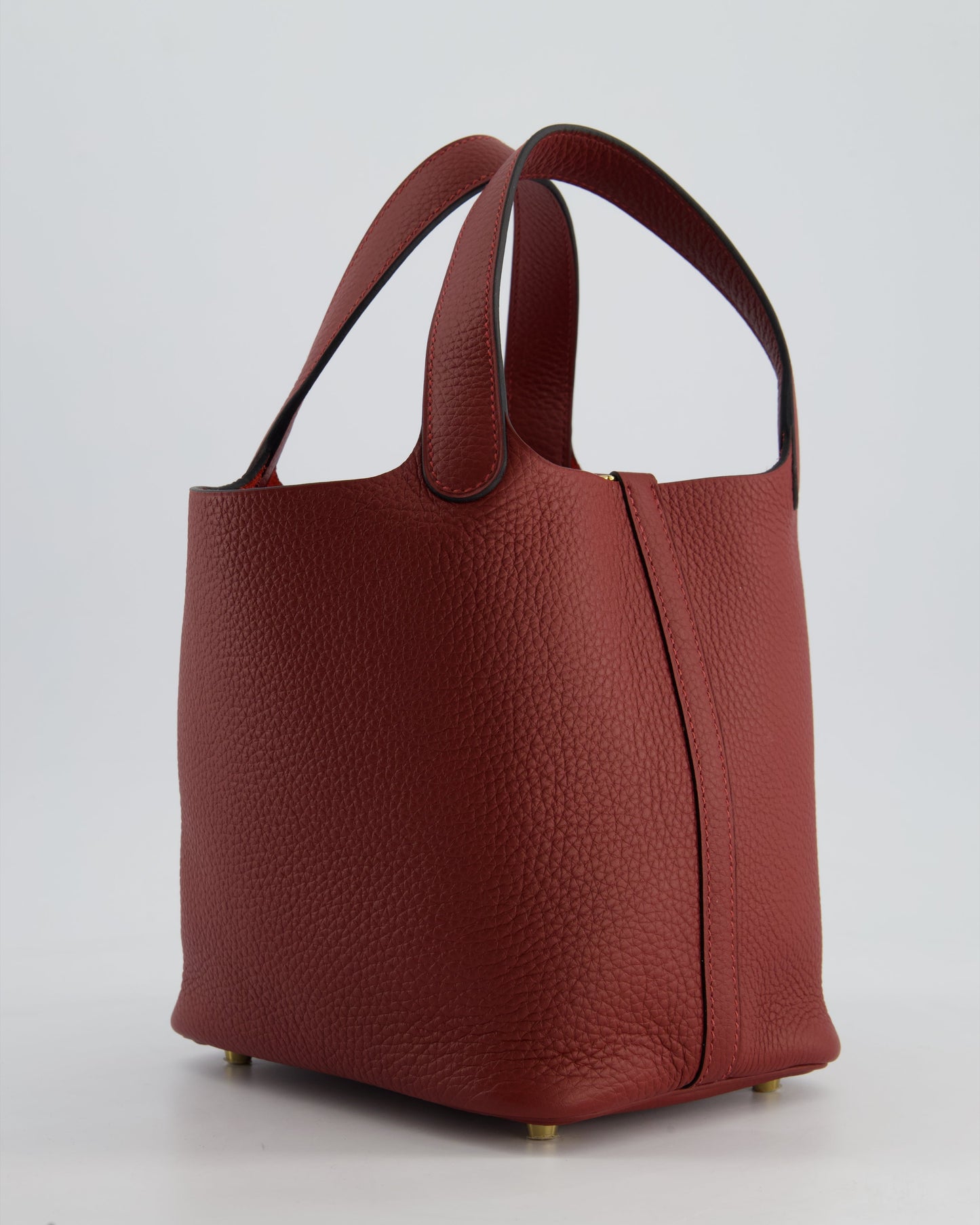 *HOT & RARE* Hermès Picotin Lock Bag 18cm in Rouge H Clemence Leather with Gold Hardware