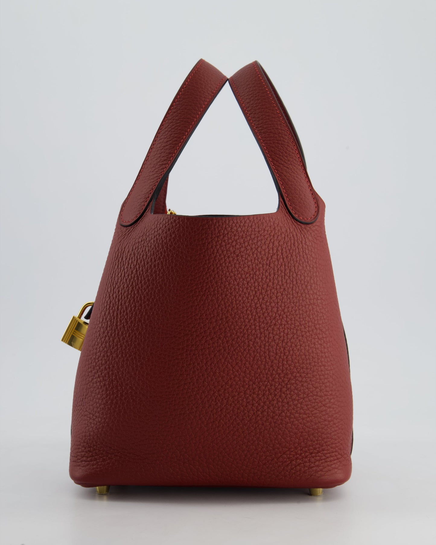 *HOT & RARE* Hermès Picotin Lock Bag 18cm in Rouge H Clemence Leather with Gold Hardware
