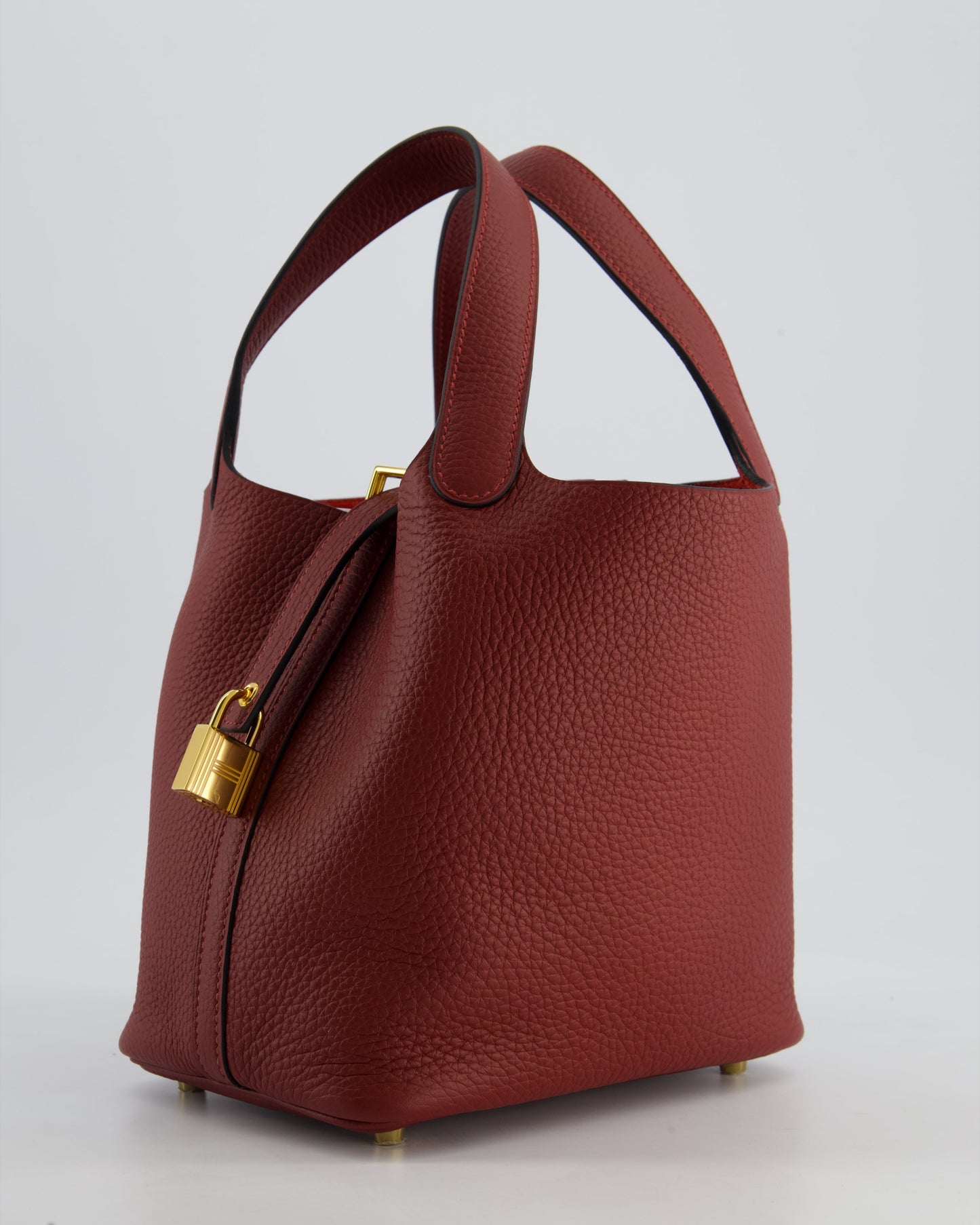*HOT & RARE* Hermès Picotin Lock Bag 18cm in Rouge H Clemence Leather with Gold Hardware