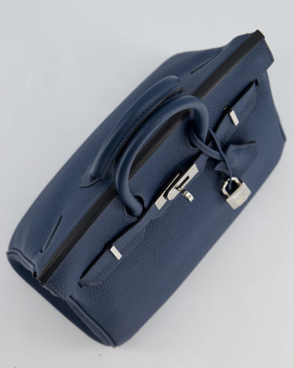 *HOT* Hermès Birkin Retourne 25cm Bag in Bleu De Prusse Togo Leather with Palladium Hardware