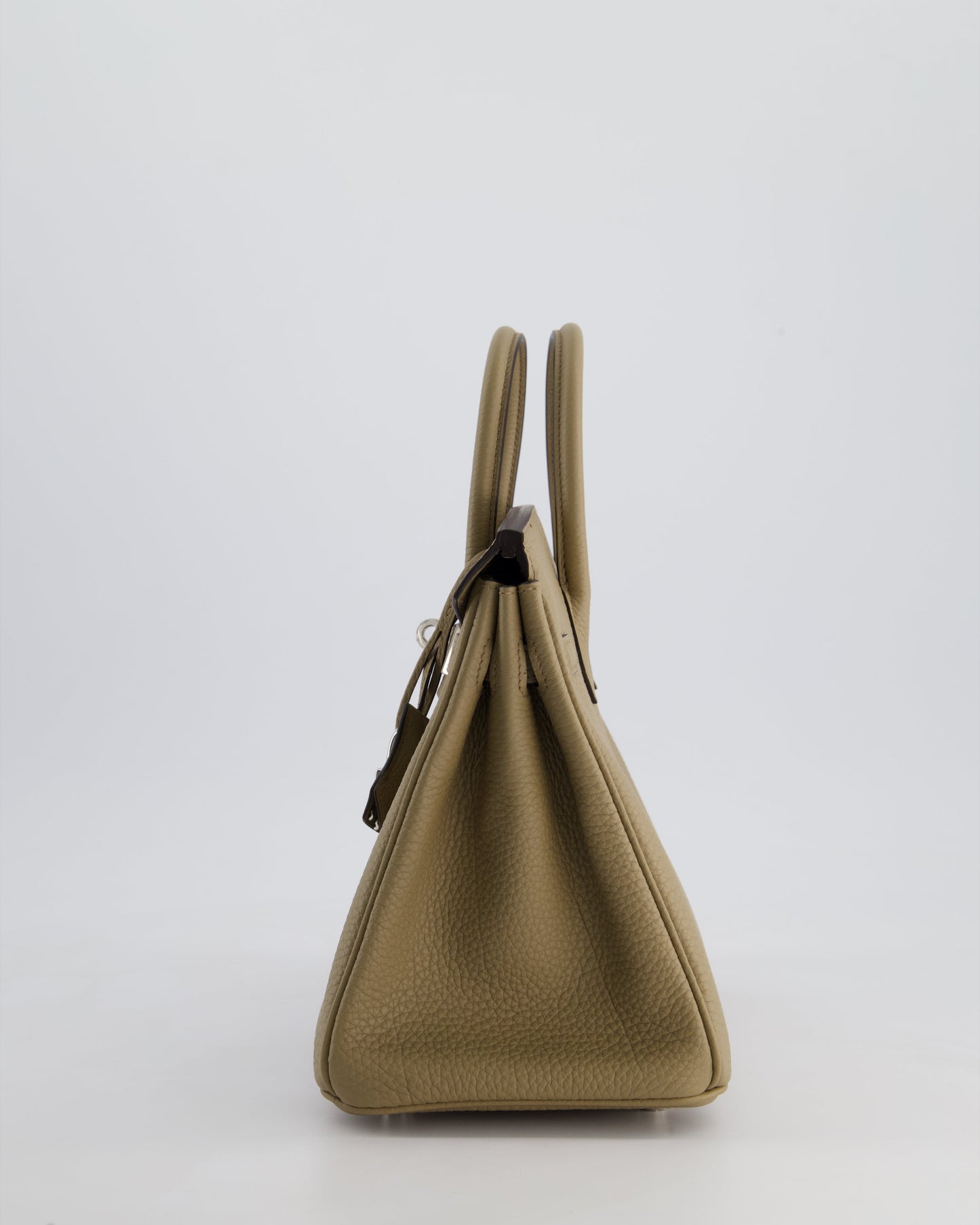 *RARE* Hermès Birkin 25cm Retourne Bag in Beige Marfa Togo Leather with Palladium Hardware