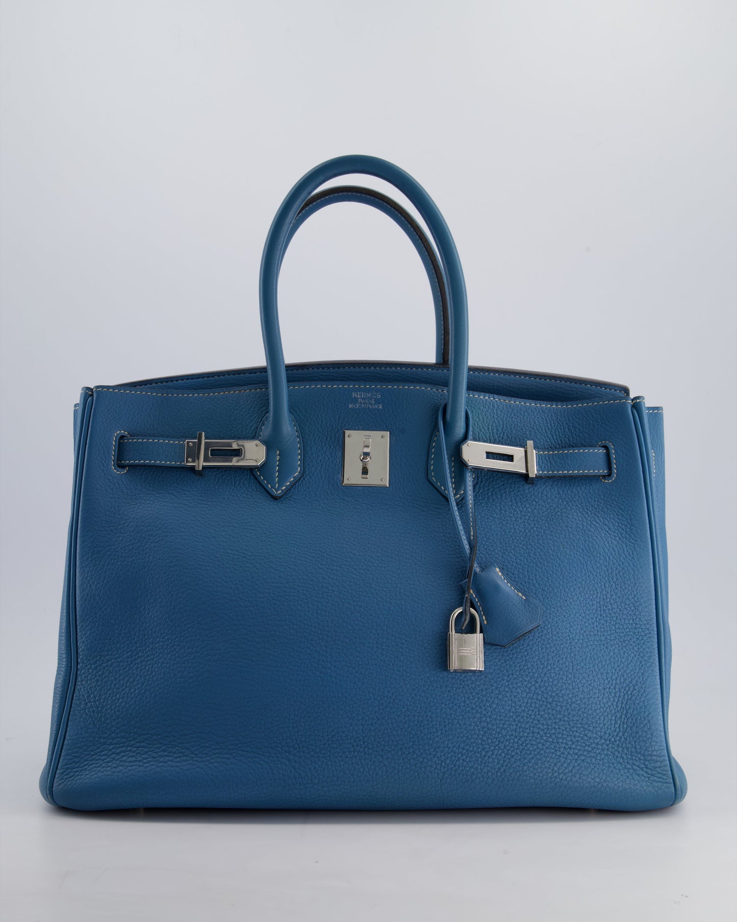 *HOT* Hermès Birkin 35cm Bag in Blue Jean Togo Leather with Palladium Hardware