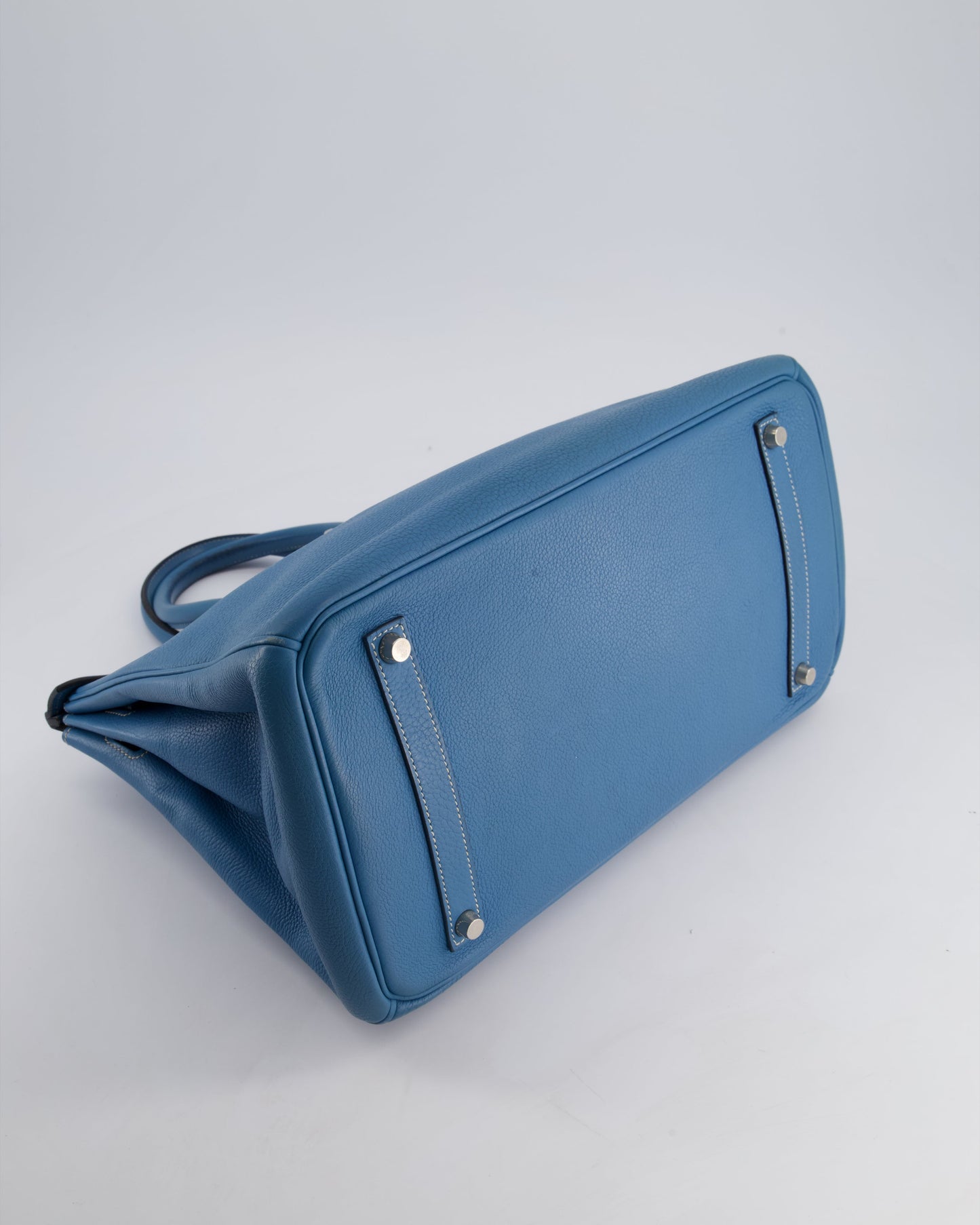 *HOT* Hermès Birkin 35cm Bag in Blue Jean Togo Leather with Palladium Hardware