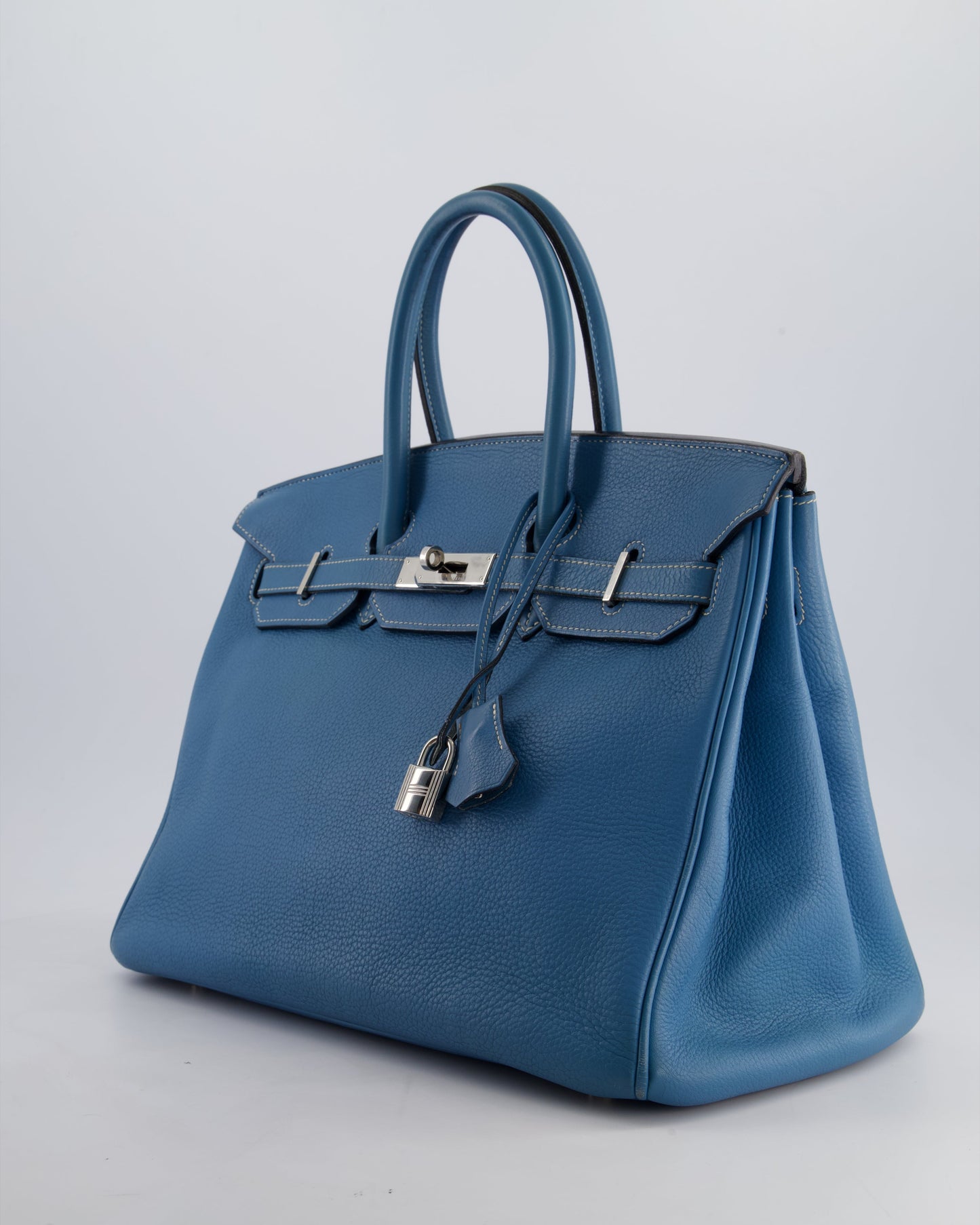 *HOT* Hermès Birkin 35cm Bag in Blue Jean Togo Leather with Palladium Hardware