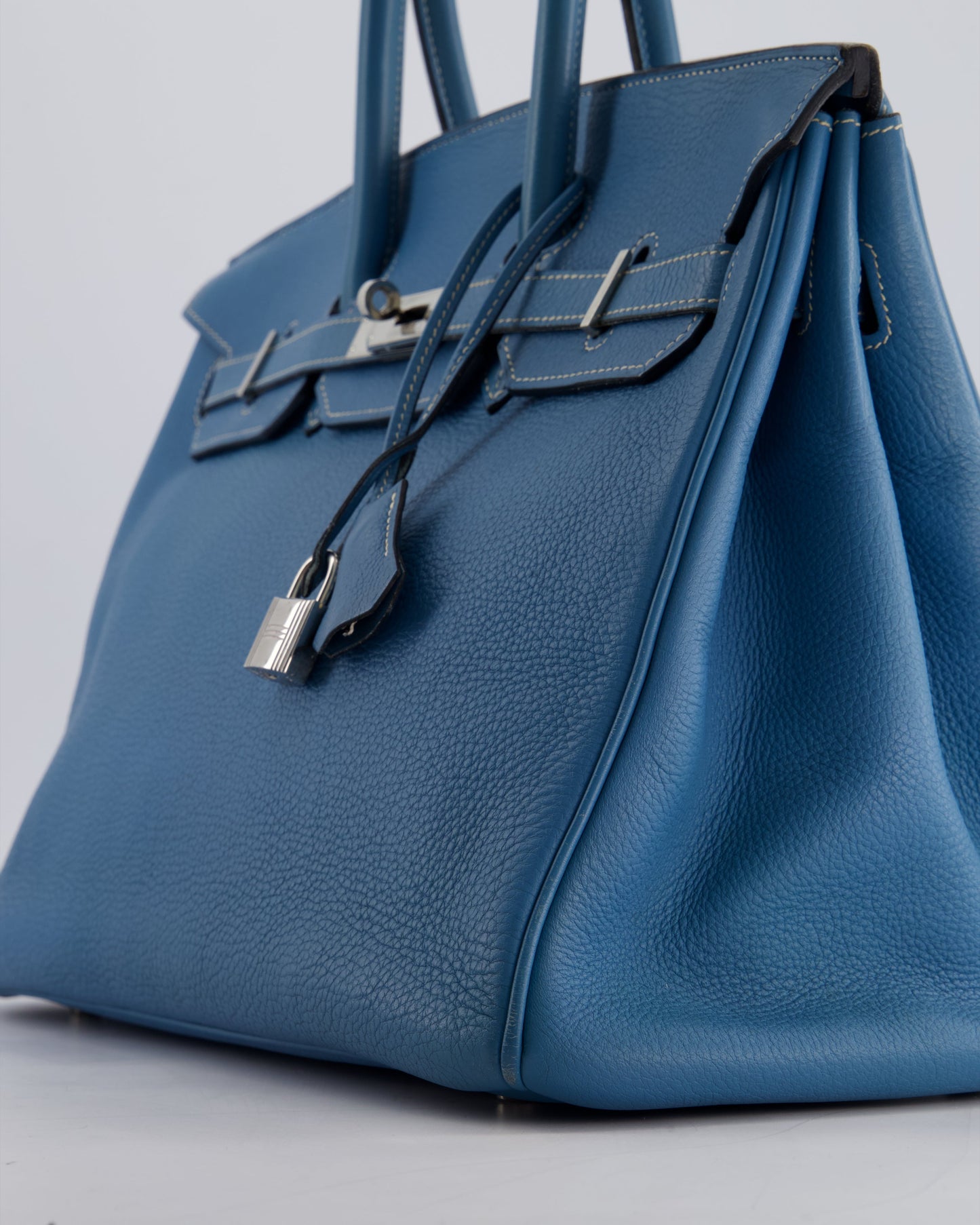 *HOT* Hermès Birkin 35cm Bag in Blue Jean Togo Leather with Palladium Hardware