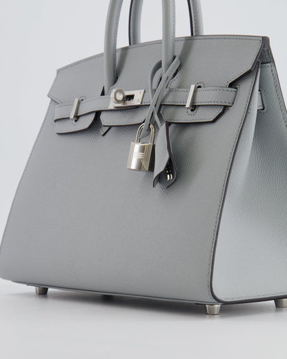 *RARE* Hermès Birkin Sellier 25cm Bag in Bleu Glacier Epsom Leather with Palladium Hardware