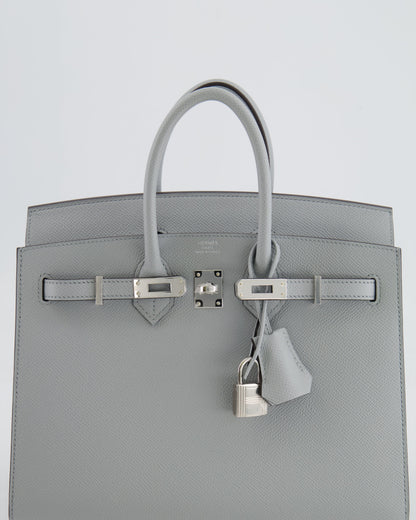 *RARE* Hermès Birkin Sellier 25cm Bag in Bleu Glacier Epsom Leather with Palladium Hardware