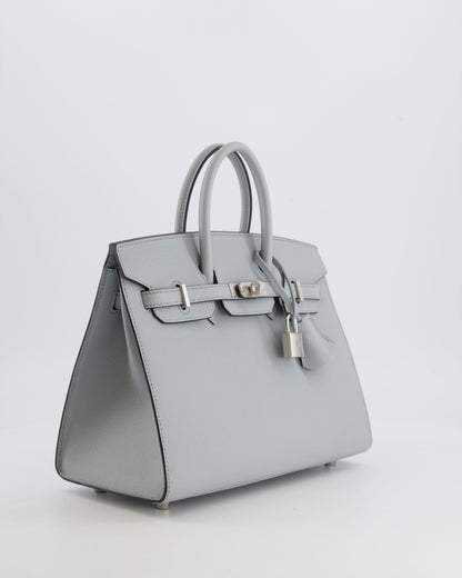 *RARE* Hermès Birkin Sellier 25cm Bag in Bleu Glacier Epsom Leather with Palladium Hardware