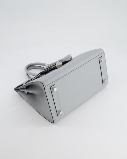 *RARE* Hermès Birkin Sellier 25cm Bag in Bleu Glacier Epsom Leather with Palladium Hardware