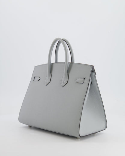 *RARE* Hermès Birkin Sellier 25cm Bag in Bleu Glacier Epsom Leather with Palladium Hardware