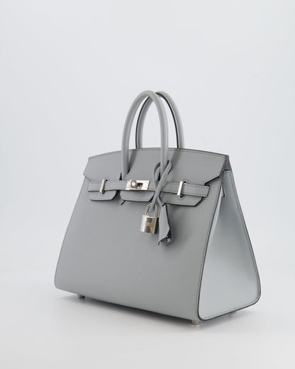 *RARE* Hermès Birkin Sellier 25cm Bag in Bleu Glacier Epsom Leather with Palladium Hardware