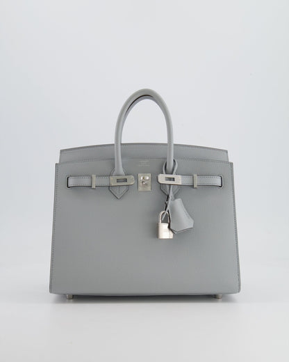 *RARE* Hermès Birkin Sellier 25cm Bag in Bleu Glacier Epsom Leather with Palladium Hardware