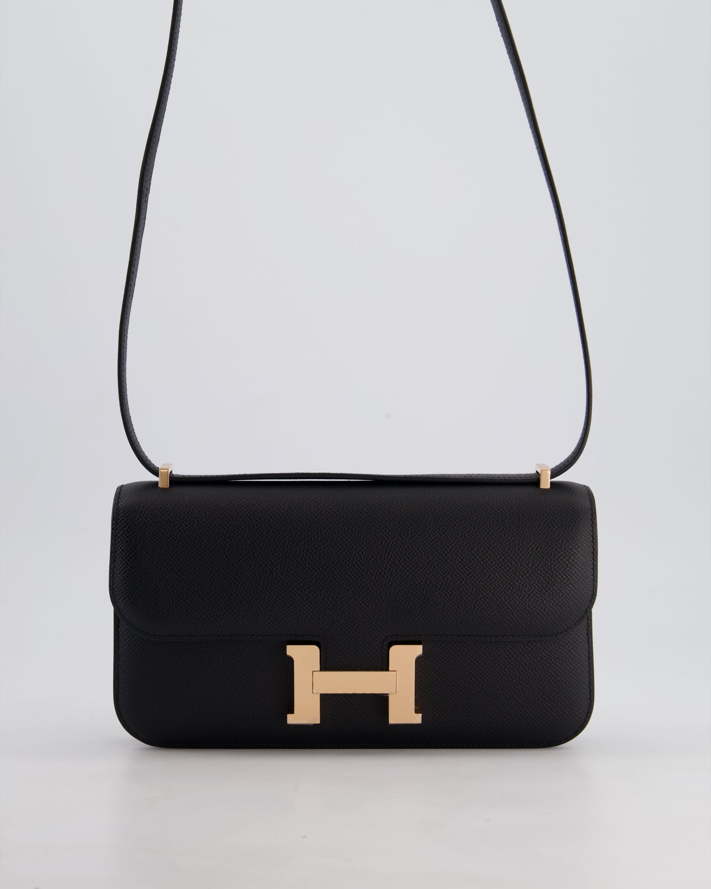 *NEW RELEASE* Hermès Constance 1-Elan Miroir Bag in Noir Epsom Leather with Rose Gold Hardware
