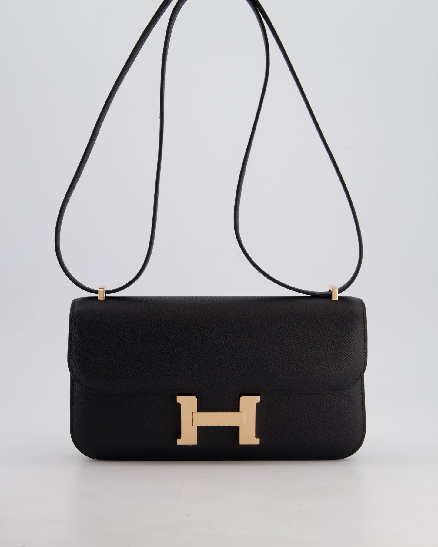 *NEW RELEASE* Hermès Constance 1-Elan Miroir Bag in Noir Epsom Leather with Rose Gold Hardware