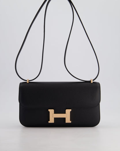 *NEW RELEASE* Hermès Constance 1-Elan Miroir Bag in Noir Epsom Leather with Rose Gold Hardware