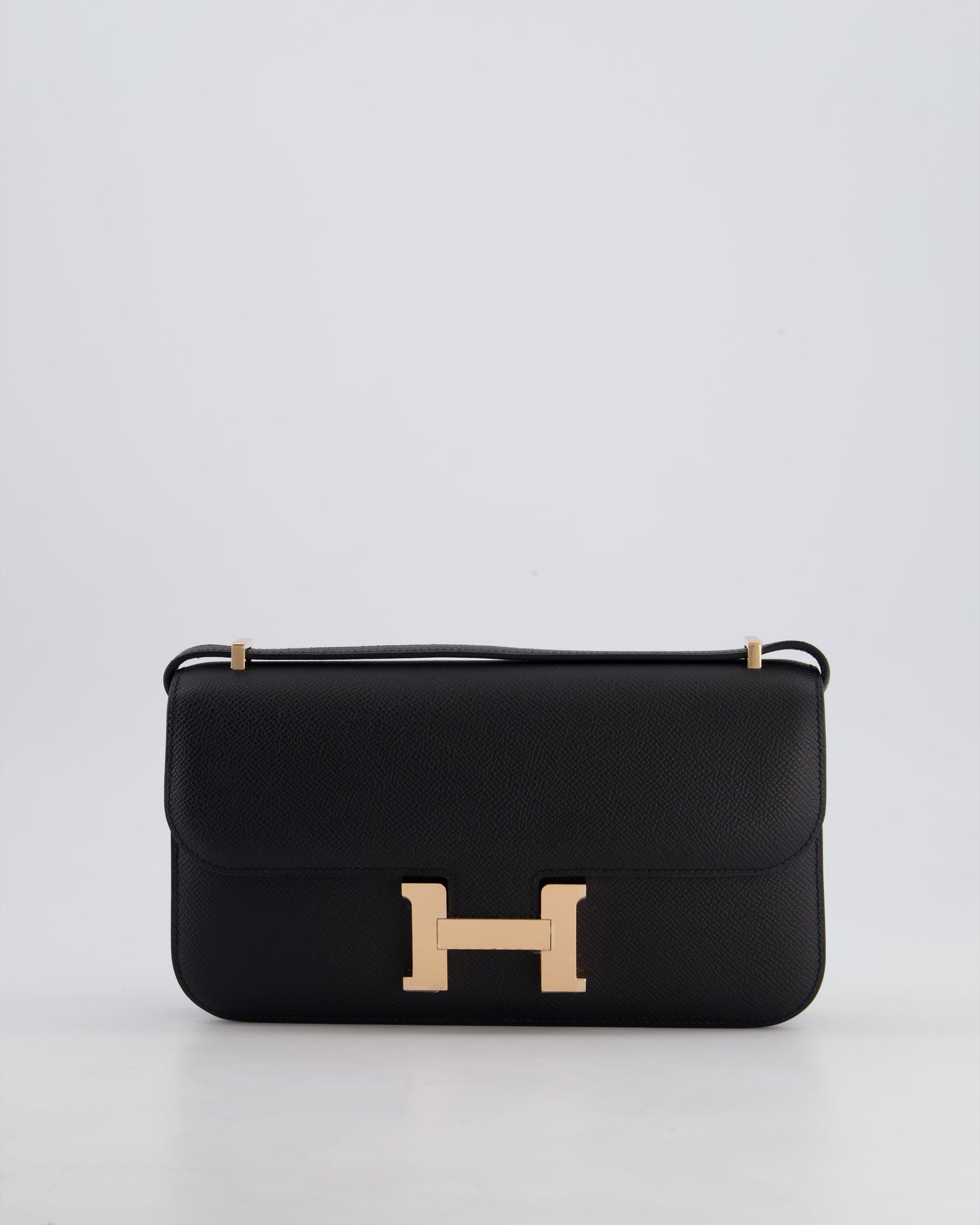 *NEW RELEASE* Hermès Constance 1-Elan Miroir Bag in Noir Epsom Leather with Rose Gold Hardware