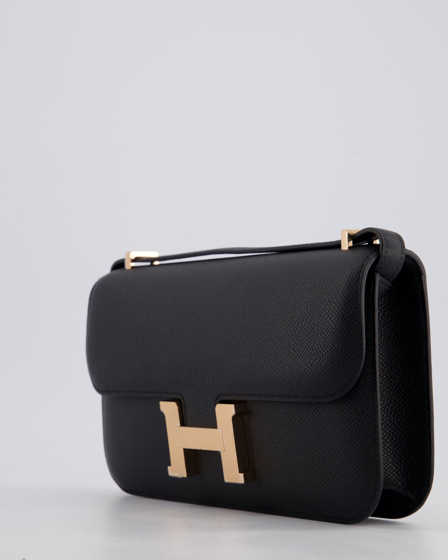 *NEW RELEASE* Hermès Constance 1-Elan Miroir Bag in Noir Epsom Leather with Rose Gold Hardware