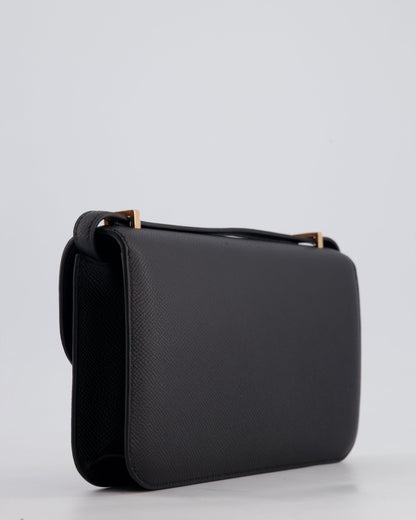 *NEW RELEASE* Hermès Constance 1-Elan Miroir Bag in Noir Epsom Leather with Rose Gold Hardware
