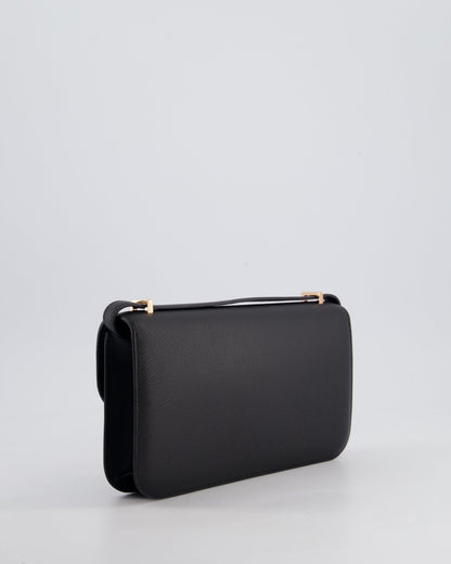 *NEW RELEASE* Hermès Constance 1-Elan Miroir Bag in Noir Epsom Leather with Rose Gold Hardware