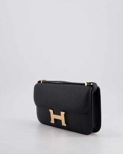 *NEW RELEASE* Hermès Constance 1-Elan Miroir Bag in Noir Epsom Leather with Rose Gold Hardware