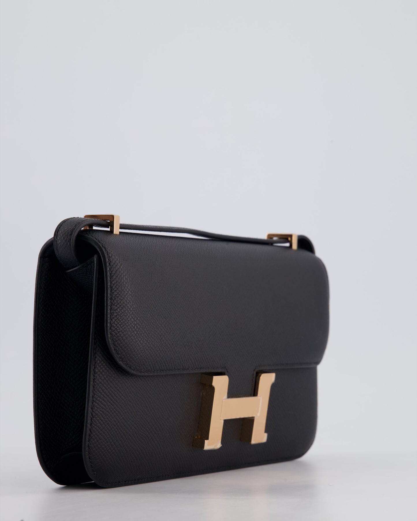 *NEW RELEASE* Hermès Constance 1-Elan Miroir Bag in Noir Epsom Leather with Rose Gold Hardware