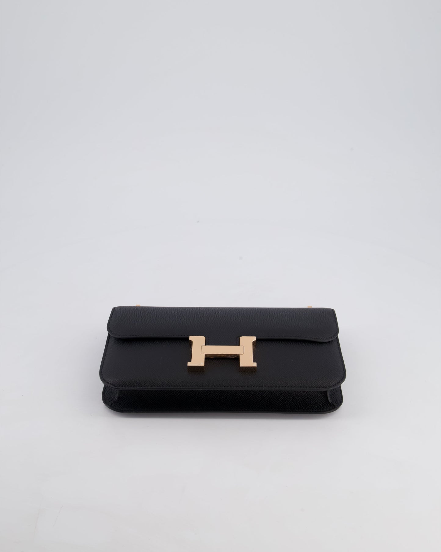 *NEW RELEASE* Hermès Constance 1-Elan Miroir Bag in Noir Epsom Leather with Rose Gold Hardware