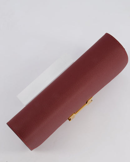 *HOT* Hermès Constance To Go Bag in Rouge H Epsom Leather with Gold Hardware