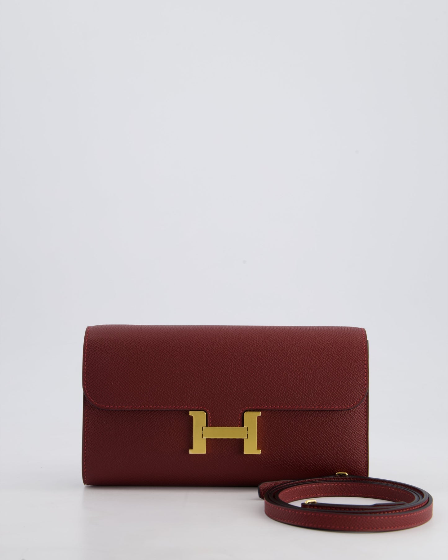 *HOT* Hermès Constance To Go Bag in Rouge H Epsom Leather with Gold Hardware