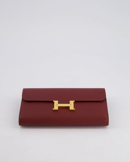 *HOT* Hermès Constance To Go Bag in Rouge H Epsom Leather with Gold Hardware