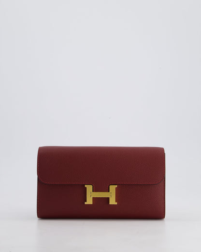 *HOT* Hermès Constance To Go Bag in Rouge H Epsom Leather with Gold Hardware