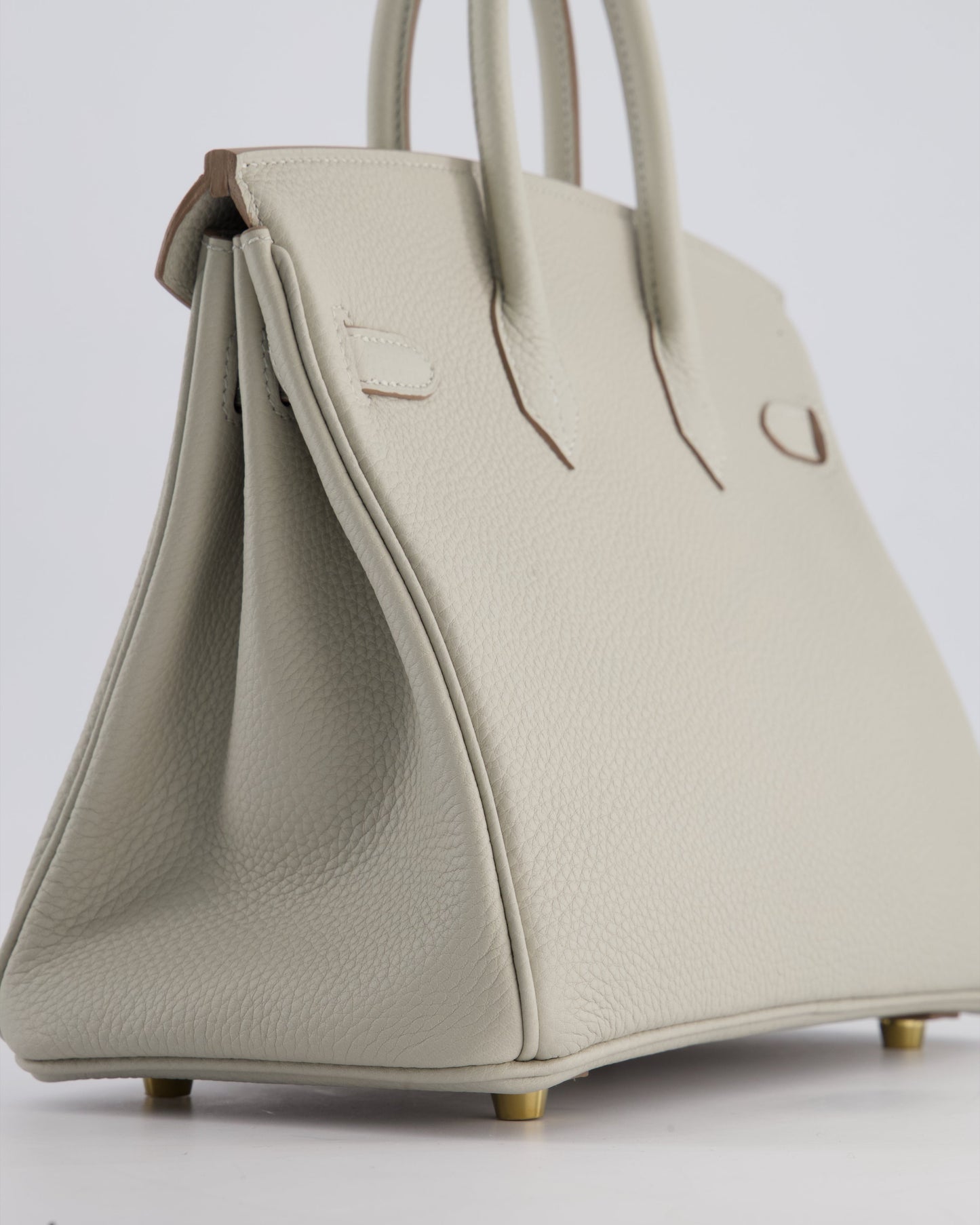 Hermès Birkin 25cm Retourne Bag in Gris Perle Togo Leather with Gold Hardware