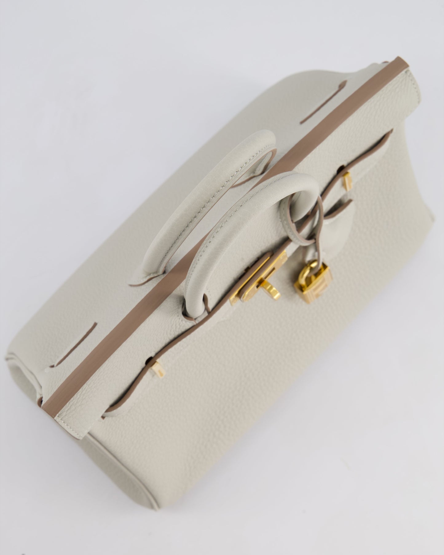 Hermès Birkin 25cm Retourne Bag in Gris Perle Togo Leather with Gold Hardware