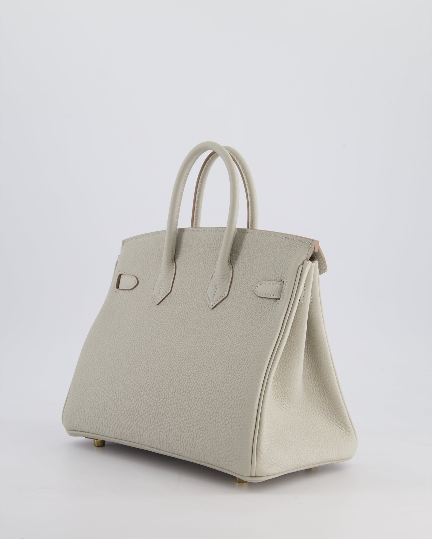 Hermès Birkin 25cm Retourne Bag in Gris Perle Togo Leather with Gold Hardware