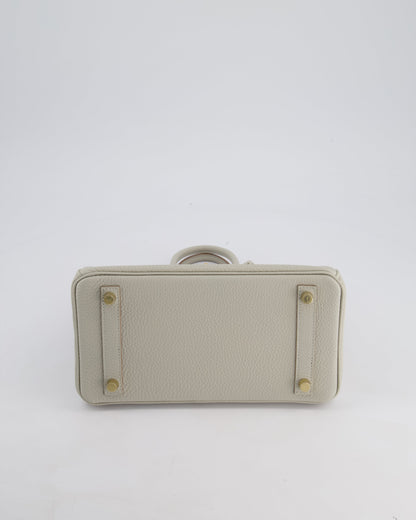 Hermès Birkin 25cm Retourne Bag in Gris Perle Togo Leather with Gold Hardware