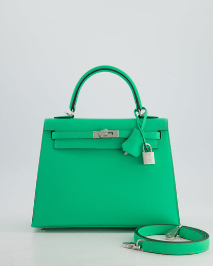 *FIRE PRICE* Hermès Kelly Sellier 25cm Bag in Vert Comics Epsom Leather with Palladium Hardware