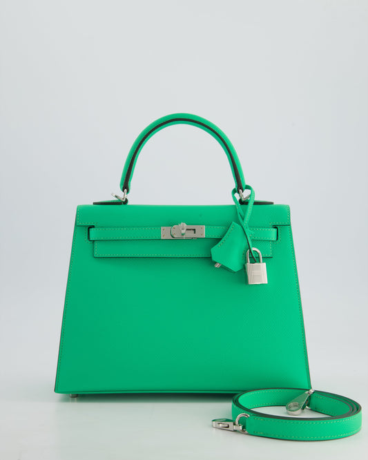 *FIRE PRICE* Hermès Kelly Sellier 25cm Bag in Vert Comics Epsom Leather with Palladium Hardware