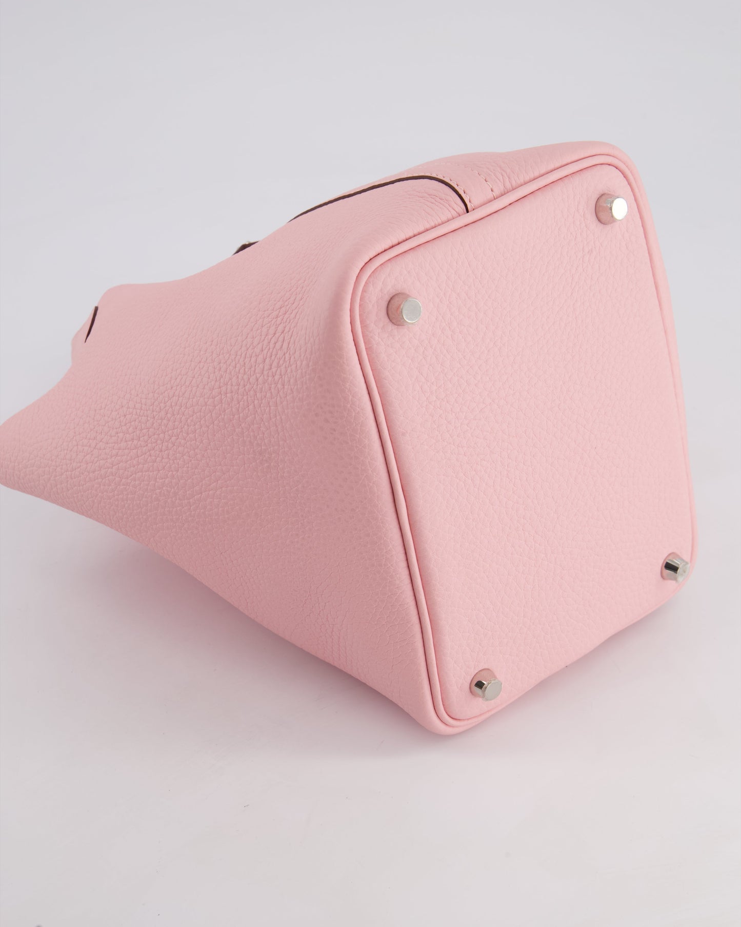 *ULTRA RARE* Hermès Picotin Bag 18cm in Rose Sakura Clemence Leather with Palladium Hardware