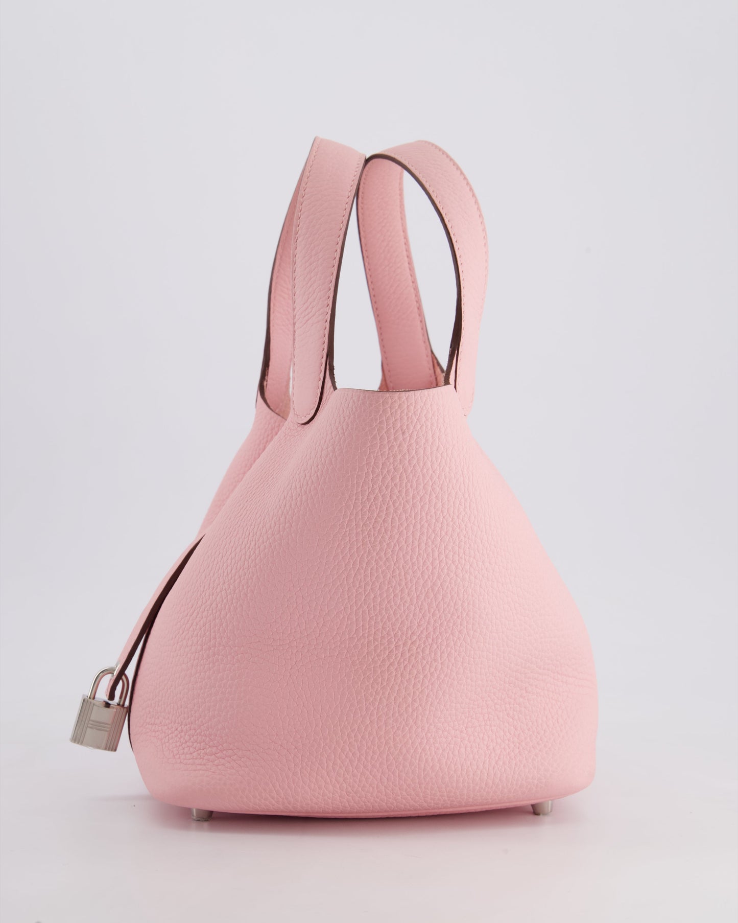 *ULTRA RARE* Hermès Picotin Bag 18cm in Rose Sakura Clemence Leather with Palladium Hardware