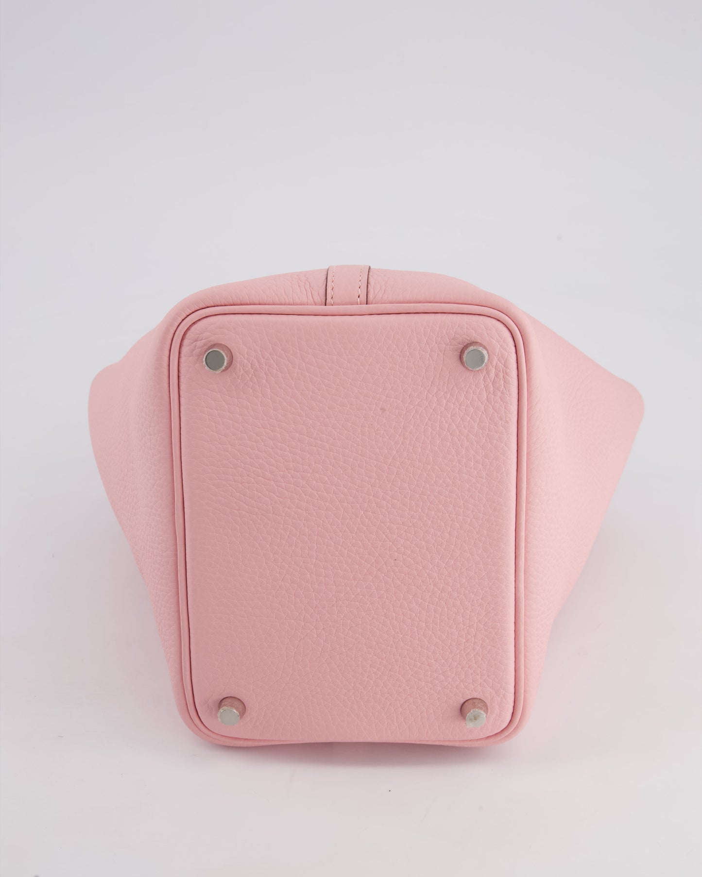 *ULTRA RARE* Hermès Picotin Bag 18cm in Rose Sakura Clemence Leather with Palladium Hardware