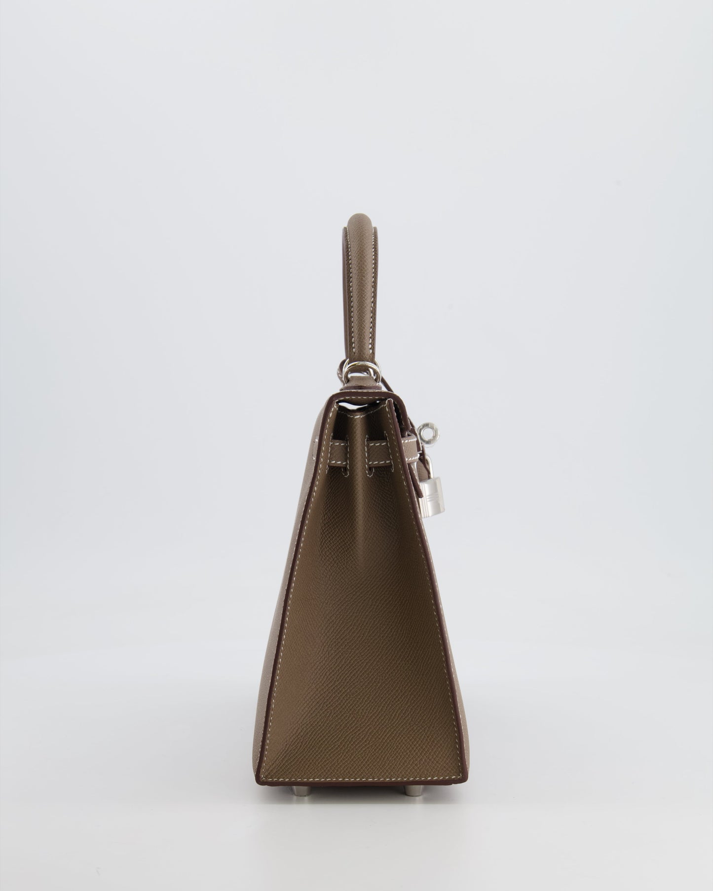 Hermès Kelly Sellier 25cm Bag in Etoupe Epsom Leather with Palladium Hardware